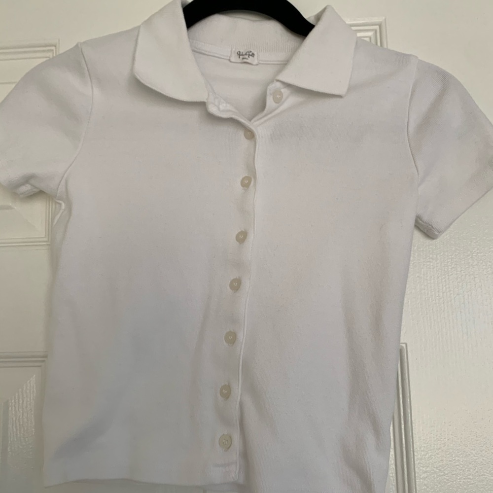 White Brandy Melville Button Top